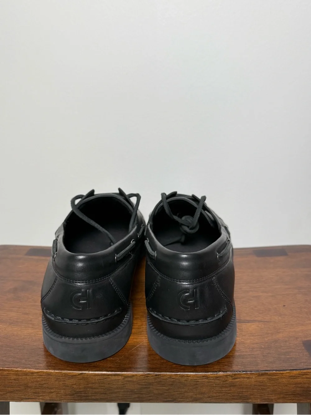Cole Haan Grand+ Bowside Boat Shoes Men’s 13 M Black Leather C42303 New